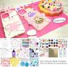 FUNSHOWCASE DIY Phone Case Deco Kit: Whipped Cream, Deco Parts, Deco Cream, Craft Materials, 36-Piece Creamy Whip Starter Set