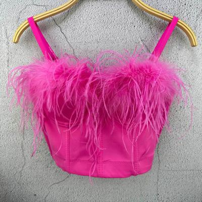 Débardeur Éthéré Inspiré des Plumes d'Autruche avec un Design Tendance de Style Arête de Poisson Idéal pour les Selfies Street-style Débardeurs