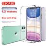 ESCASE IPhone 11 Case, Transparent Shockproof Full Protection Airbag Dual-Layer Anti-Yellowing German Imported Bayer TPU, High Transparency