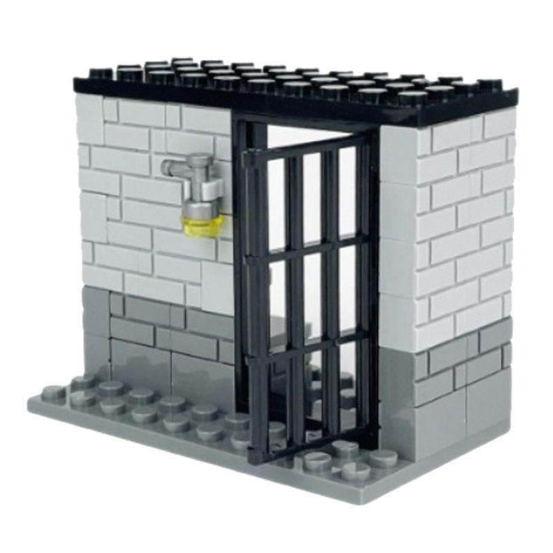 1603A Prison Standard Room Small Room Prison Children Assembled Building Block Accessories Toy Prisoners