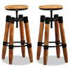 Day and Night - Day and Night Kitchen Stools 2 Units Solid Mango Wood