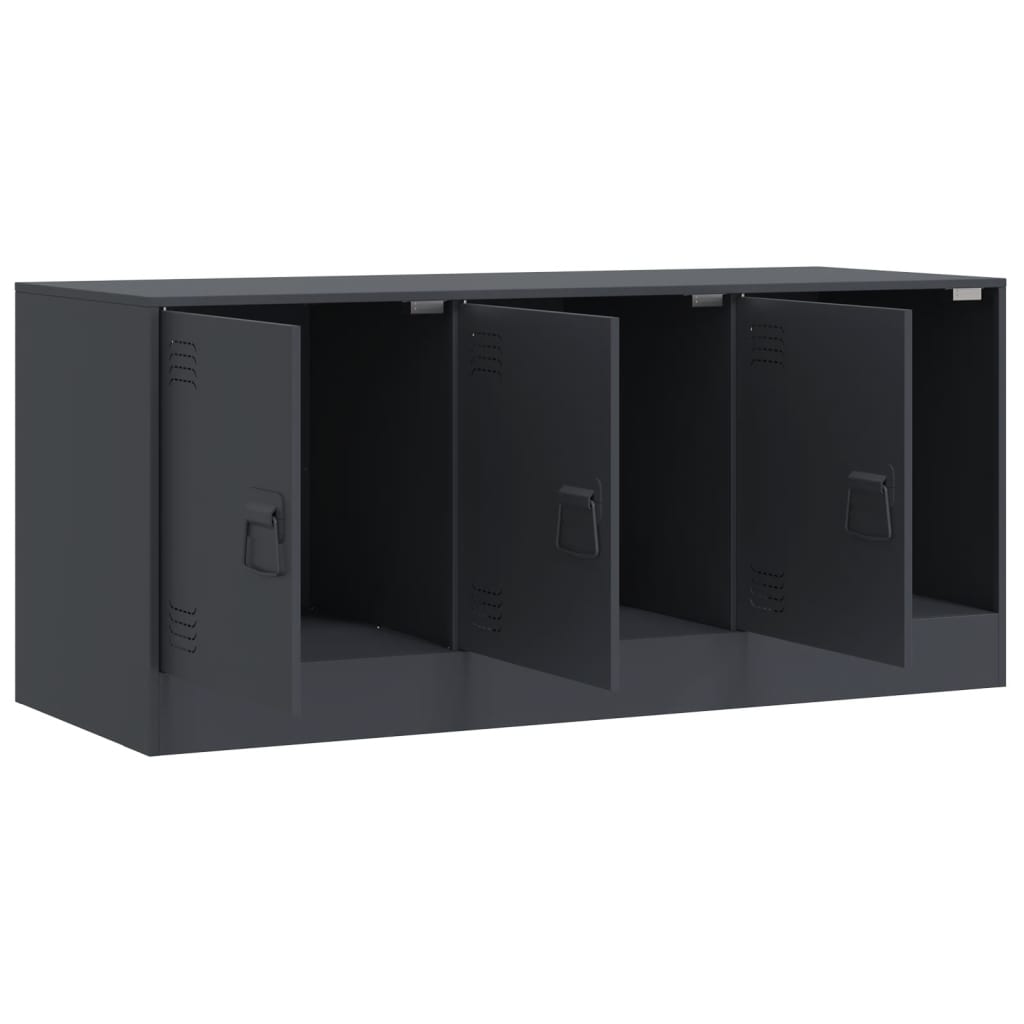 Vidaxl Szafka Pod Telewizor, Antracytowa, 99X39X44 Cm, Stalowa