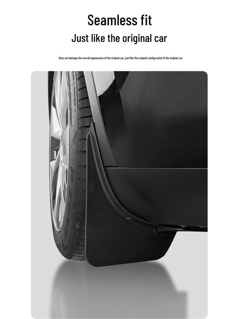 Tesla Model 3/Y Front & Rear Mudguards - No Drilling, Tire Protection