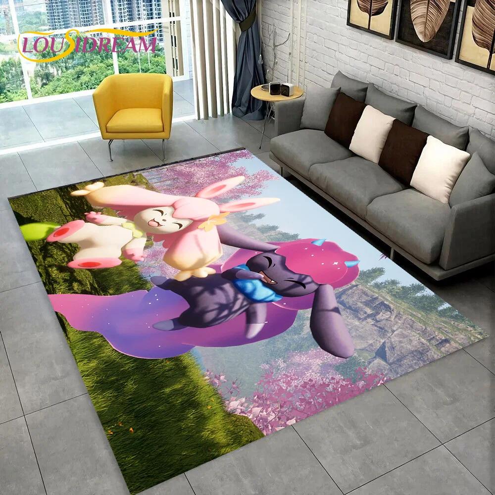 3D Cartoon Palworld Spiel Teppich für Zuhause Wohnzimmer Schlafzimmer Sofa Fußmatte Dekoration, Kinderteppich Rutschfeste Bodenmatte Geschenk