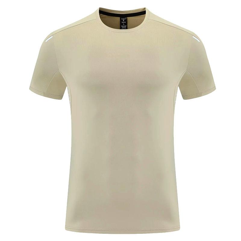 Short-sleeved t-shirt men's summer thin breathable mesh fitness clothes quick-drying high-elastic running top