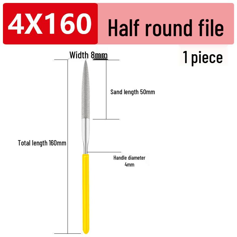 Nickel-Plated Diamond Files: Flat, Round, Square & Cylindrical