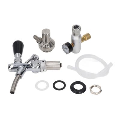Bierzapfanlage Silber Edelstahl Geruchlos Regler Manometer Bierzapfanlagen Zubehör-Set