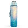 1PC Magical Misty Blue Forest Scenery Print 750ml Color Plastic Sports Water Bottle Leakproof Flip Straw Lid Suitable for Sports Office Home Use