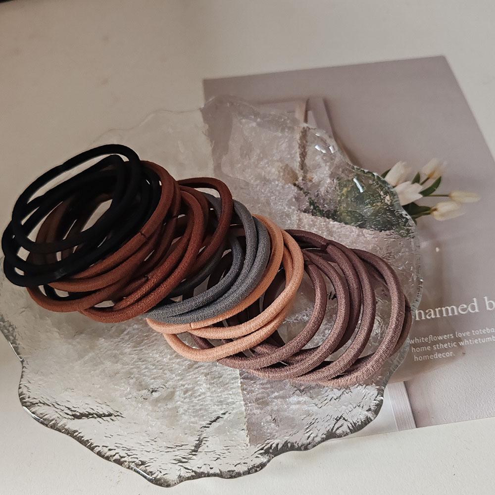 10pc Solid European and American Elastic Hair Bands Rubberband for Women Girls Child Hair Ties for Korean Hair Accessories