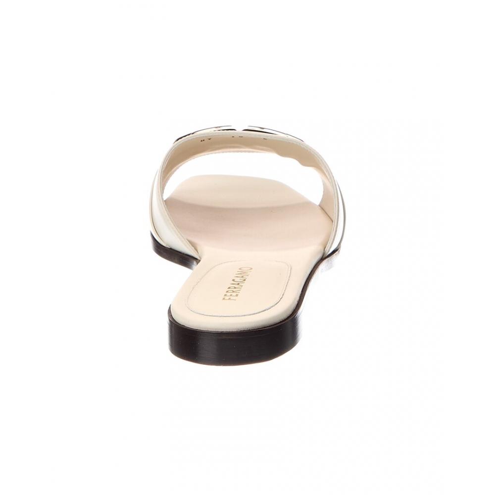 Salvatore Ferragamo Ferragamo Priscilla Leather Sandal White