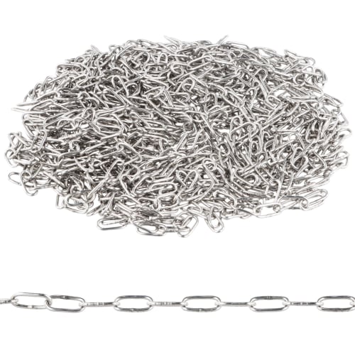 

Stainless steel chain, 1.5mm wire diameter, 10m length, rust-resistant, fixed chain, security chain, anti-theft chain, metal chain polished round link