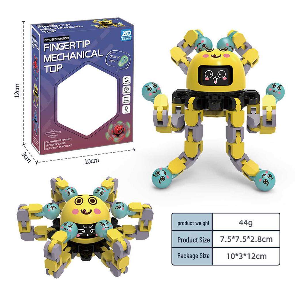 Luminous Decompression Finger Spinner - Mechanical Gyro Toy