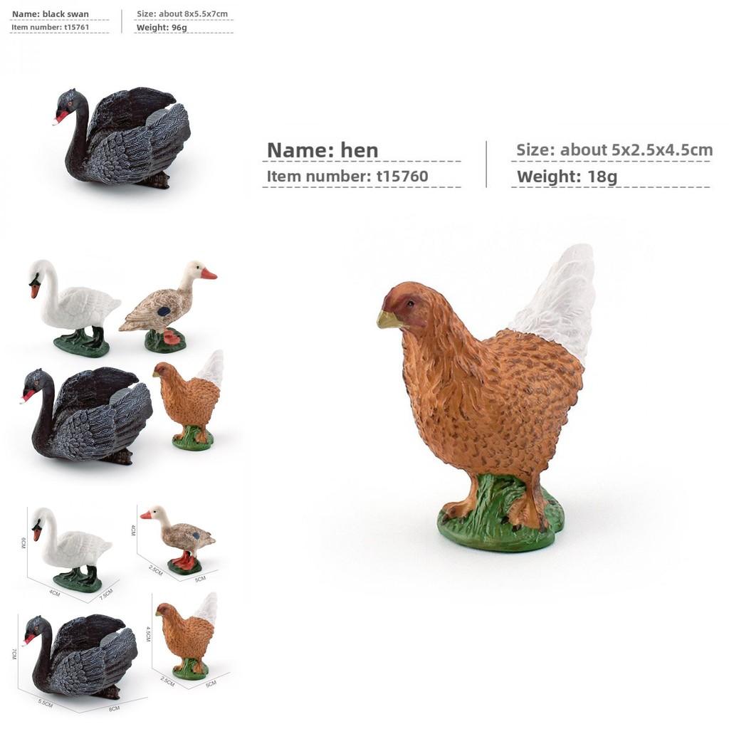 Pvc Farm Animal Decor Set With Realistic Swans Ducks And Chickens For Home Or Office Display