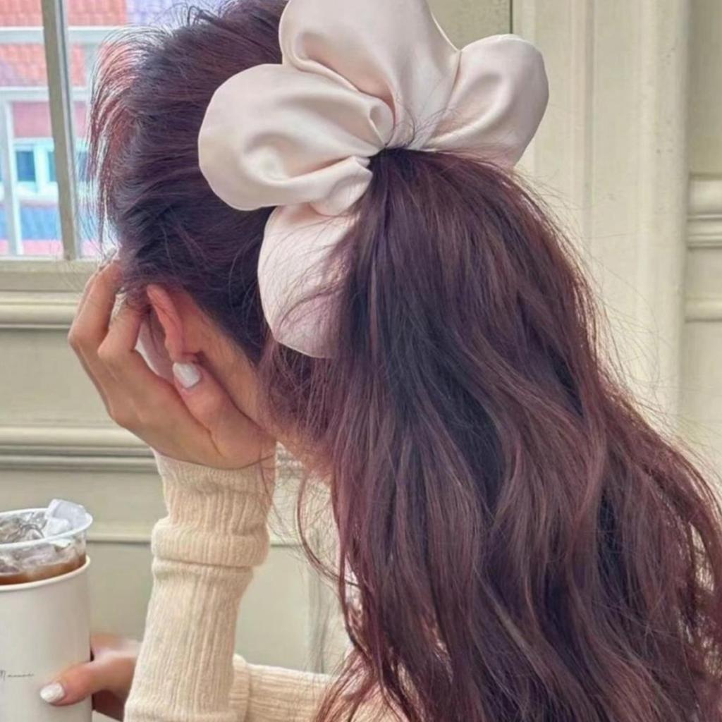 Chouchous à Fleurs Coréens Créatifs Exagérés Coiffe Femme Fille Design Tendance Élastiques à Cheveux Accessoires de Cheveux Doux