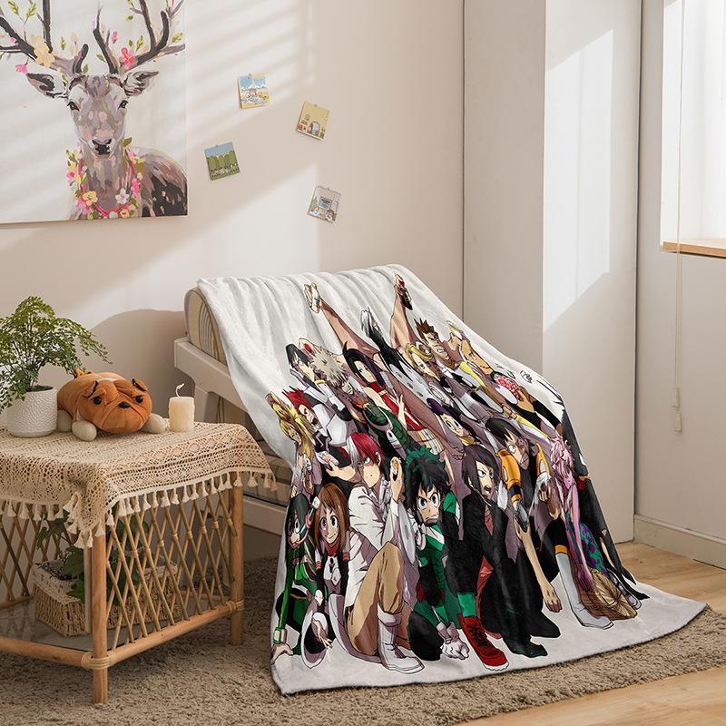 Cartoon Hero Academy Series Double Sided Flannel 3D Digital Printing Blanket Blanket