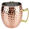 Cocktail Wine Cup Moscow Mule Mug 550ML Stainless Steel Hammered Copper Plated Beer Cup Coffee Bar Tools Drinkware for Ramadan