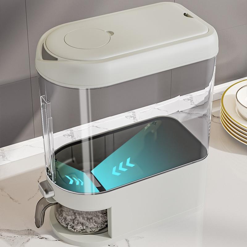 Rice Bucket Household 2026 New Sealed Rice Jar Rice Box Insect and Moisture Proof Kitchen Rice Storage Container High End