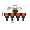 IBC Faucet Adapter PVC Bulkhead Adapter with 4-Way Water Splitters Valve Garden Hose Fitting For 1000L Outdoor Water Tank