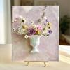 Chic French Oil Painting Style Half Wall Vase for Stylish White Flower DIY Home Decoration Projects