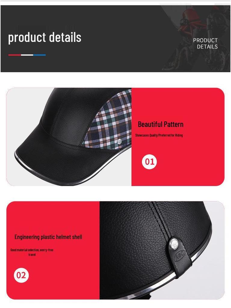 Unisex Retro Duckbill Electric Vehicle Summer Helmet | Sun-Protective, Lightweight Half Cap for Mopeds