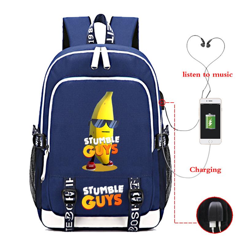 New Stumble Guys Collision Party Game Merchandise Junior High School Student Schoolbag Large Capacity Backpack Mountaineering Bag