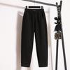 Women's High-Waist Fleece-Lined Harem Pants - Slimming, Elastic, Plus Size, Autumn/Winter Casual Fashion.