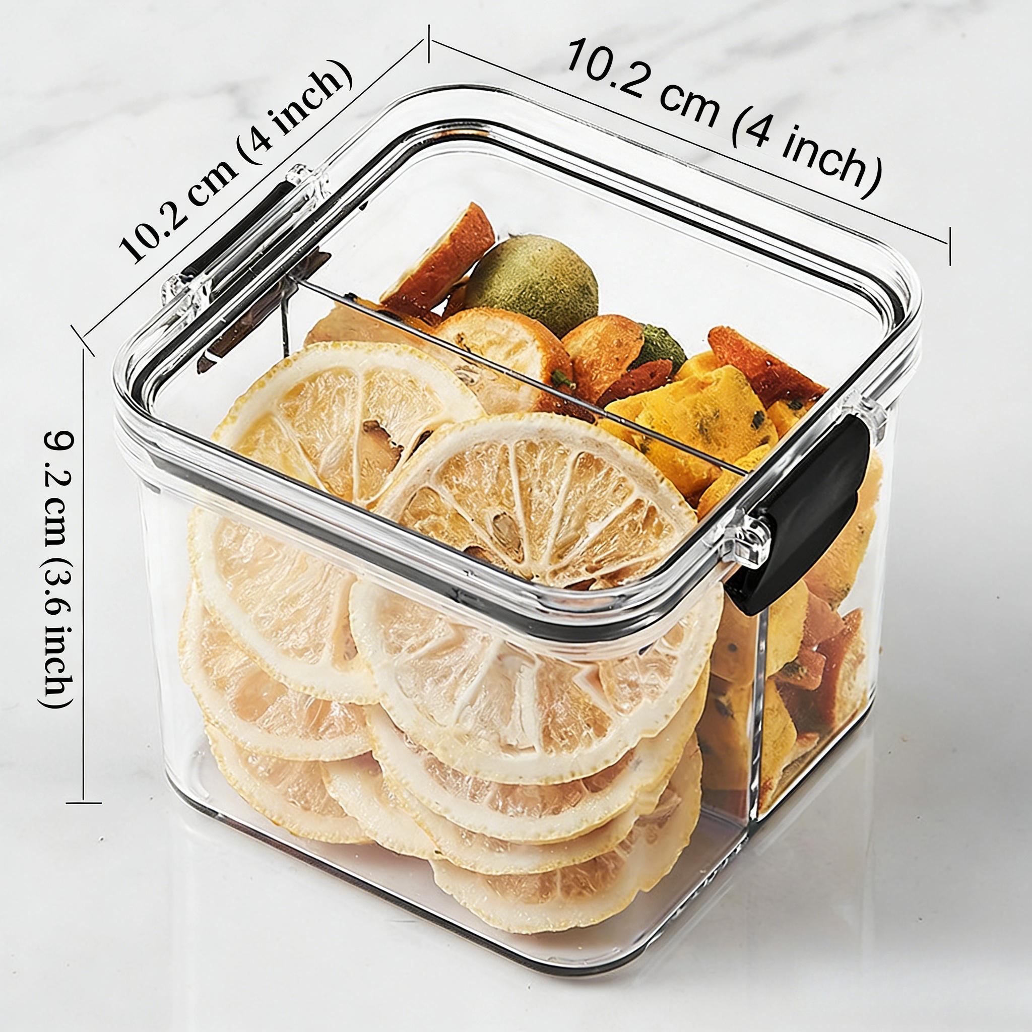 

2/4/6 Grid Buckle Sealed Storage Container Transparent PET Material Snack Classification Storage Box Household Kitchen Organizer