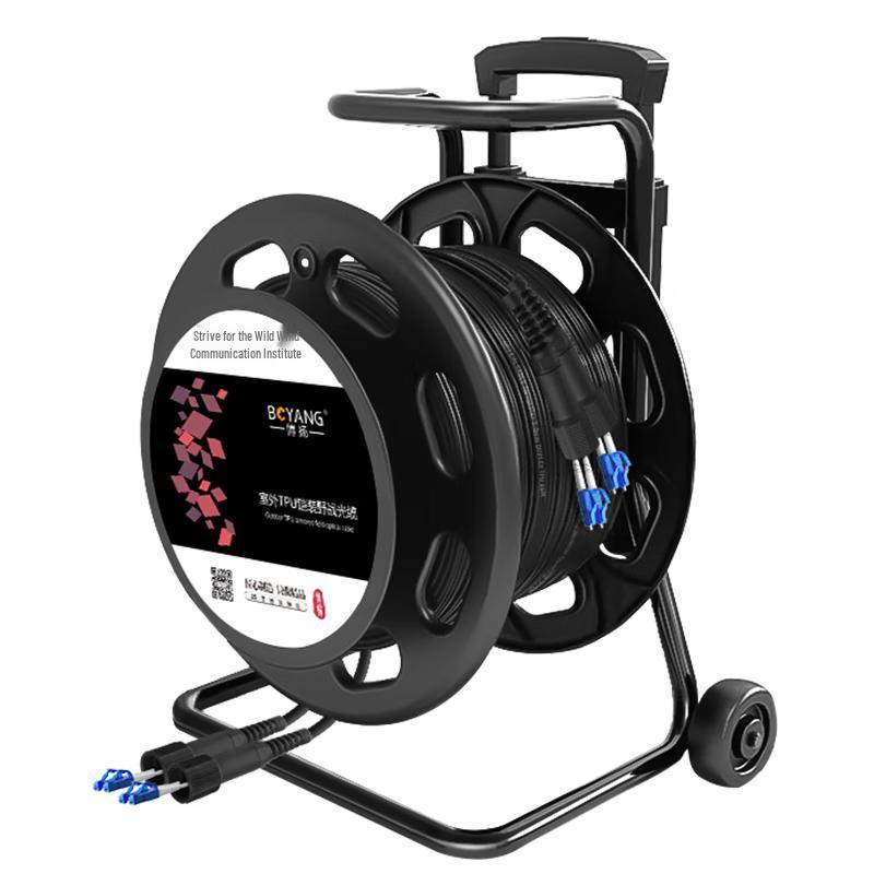 Boyang Outdoor Armored Single-Mode Fiber Optic Cable with Handheld Reel