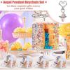 Ensemble de 24 porte-clés Cadeau de Baptême Étiquettes Merci Boîtes pour Baby Shower Mariage