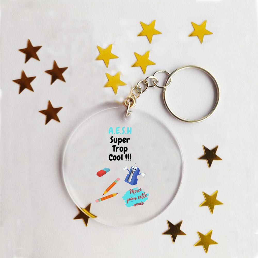 AESH In France Acrylic Key Chains Teacher day Original and Practical Teacher gift Key Chain Ring Chains Acrylic Ornaments