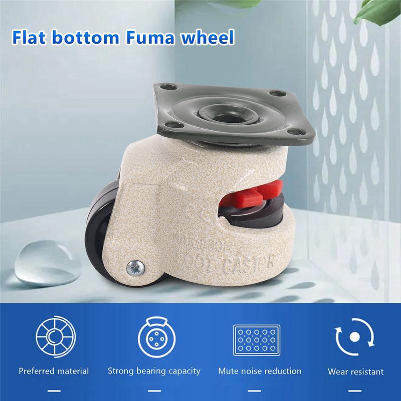 4Pcs Retractable Leveling Casters Industrial Machine Swivel Caster Castor Wheel for Office Chair Trolley 220lbs Capacity GD-40F