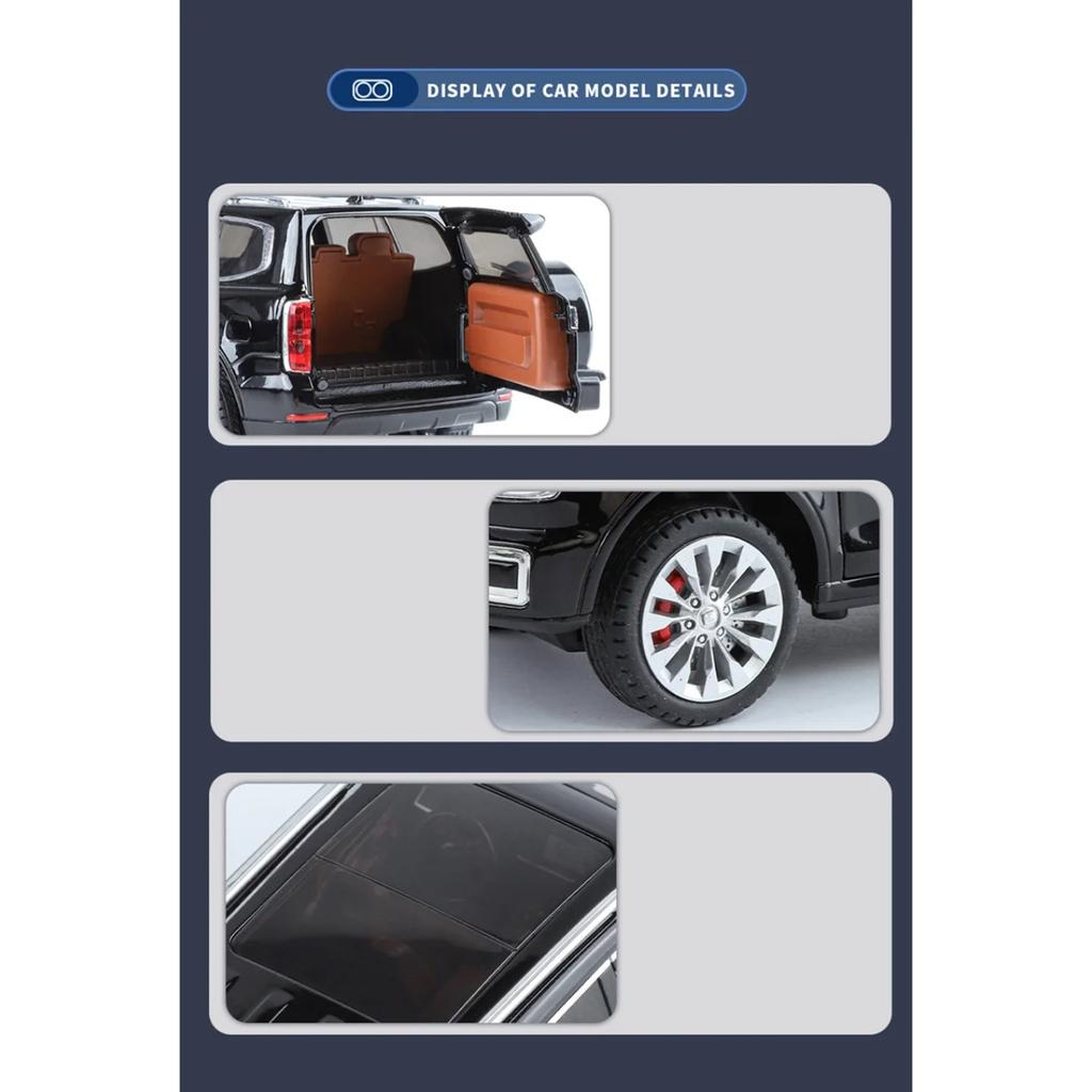 1/24 Tank 500 Hi4-T SUV Legierungsauto-Modell Diecast Metallspielzeug Geländefahrzeuge Auto-Modell Simulation Ton und Licht Kinderspielzeug Geschenke