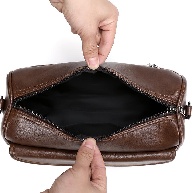 New Men's Shoulder Bag Cylindrical Shape Fashionable Crossbody Bag Large Capacity Designer with Minimalist Style Side Backpack