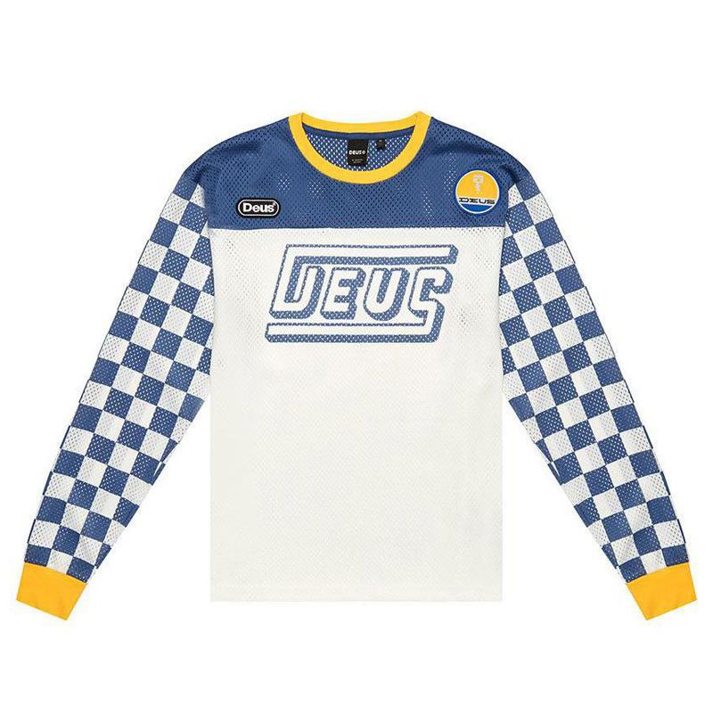 DEUS American Retro Quick-drying Breathable Moisture Removal Jersey Sports Outdoor Long-sleeved T-shirt Racing Ruffian Handsome Locomotive Suit