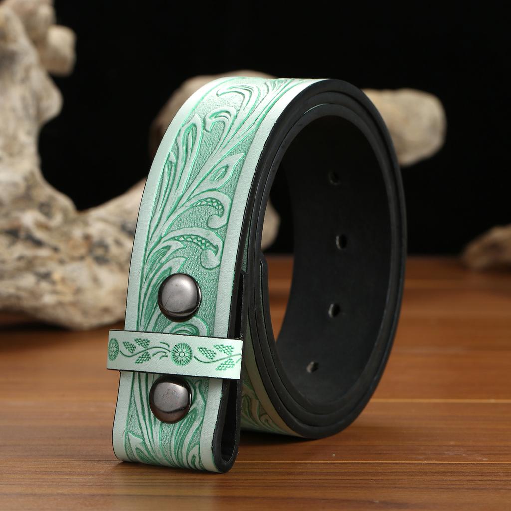 Cinto de Uso Personalizado Estilo Denim Ocidental Design Retrô Estilo Neutro Masculino E Feminino Cinto Em Relevo