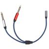 3.5mm Female to Dual 6.35mm Male Audio Cable for Speaker Audio   Power Amplifier Mixing Console