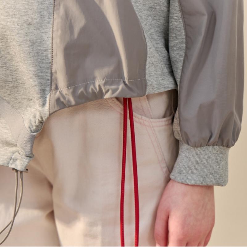 MAXZA Unbalanced String Color Block Sweatshirt Zf04qt007na