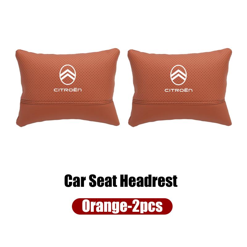 Car Seat Hanging Headrest Leather Neck Pillow Head Protector Accessories For Citroen C4 C3 C5 C1 C2 C-Elysee Berlingo Picasso