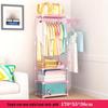 Floor-Standing Multi-Layer Coat and Clothes Rack with Storage Shelves for Dormitory or Home Use