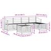 Outdoor Sofa Set 6 pcs Natural