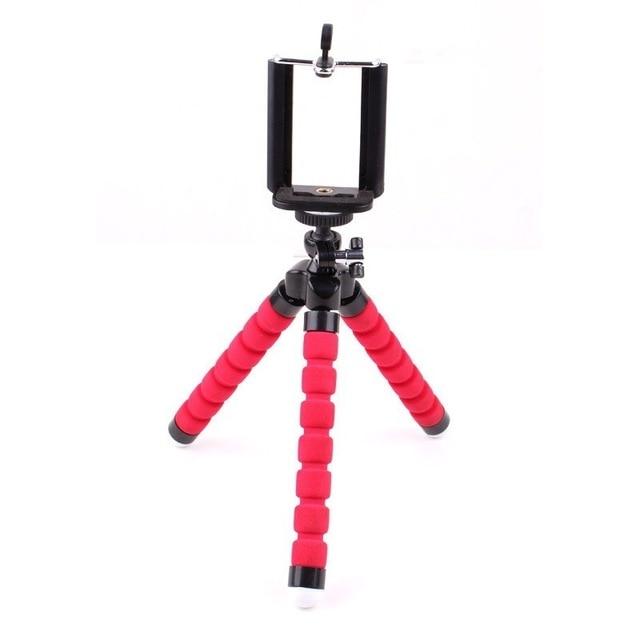 Mobile Phone Holder Flexible Octopus Tripod Bracket for Mobile Phone Camera Selfie красный