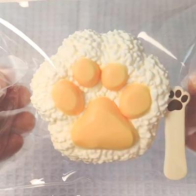 Bola de arroz para gato, brinquedo de descompressão, imitação popular de silicone, alívio de pressão de descompressão lenta e grande