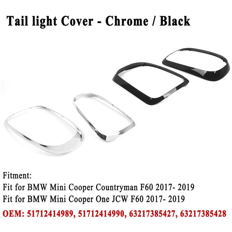 Headlight / Tail Lights Shell Cover Ring Decoration Trim Sticker for MINI Countryman Cooper F60 One JCW 2017-2023 / 2017-2019