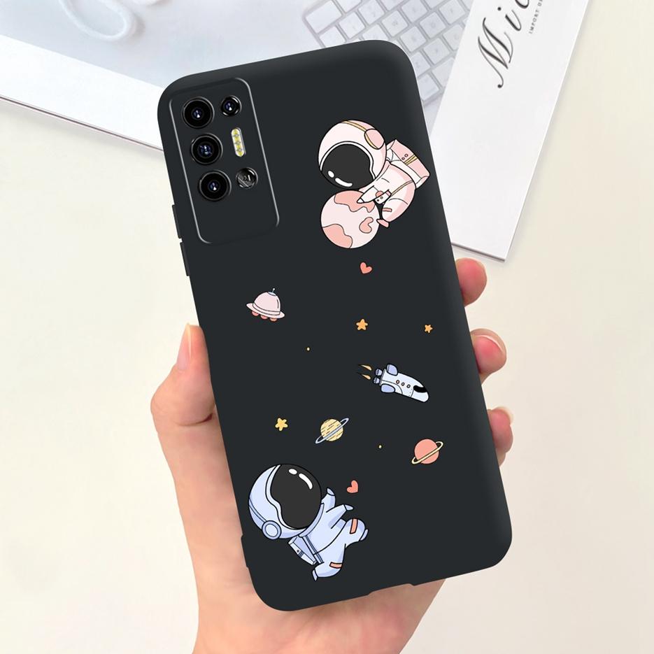 For Tecno Pova 2 Case LE7 LE7n Cute Dinosaur Cartoon Cover Soft Silicone Phone Case For Tecno Pova 2 Pova2 Back Cover 6.9'' Bags