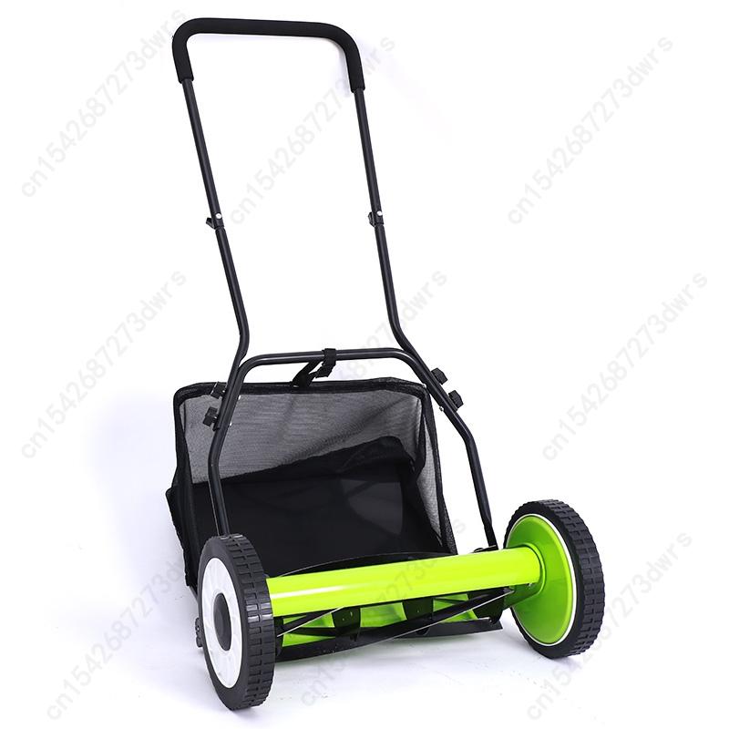 Mașină de tuns iarba multifuncțională de 16 inchi pentru vile de grădină, mașină de tuns iarba compactă și ușoară cu împingere manuală pentru peluze și grădini mici