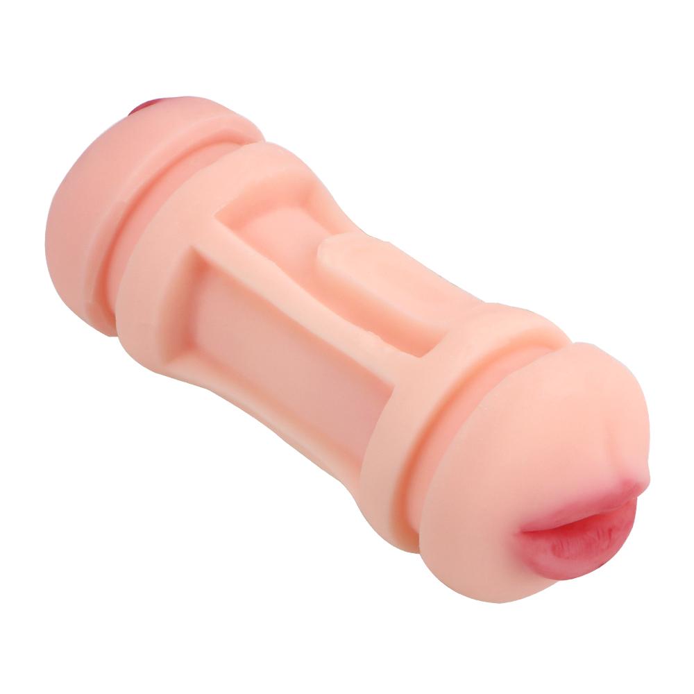 USB Rechargeable 18 Modes Realistic Self Heating Sex Toys For Men Real Vagina and Mouth Automatic Male Masturbator
