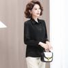 New Middle-aged and Elderly Spring and Autumn Shirts Bottoming Shirts Western-style Long-sleeved Tops