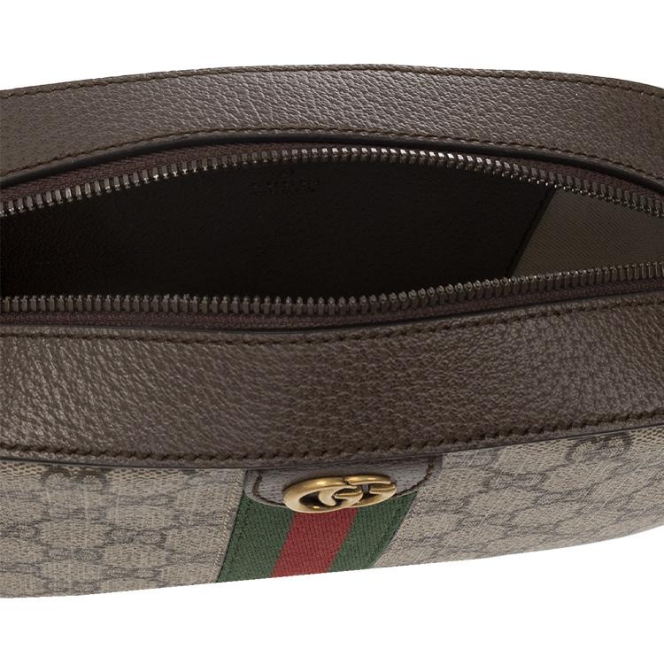 Gucci Ophidia Removable Adjustable Shoulder Strap Zipper Closure Canvas And Leather Crossbody Bag Small Women Crossbody Bag 752591-FACFW-8920