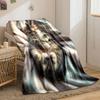 Cute Sleeping Kitten Print Flannel Blanket bedroom Blanket for Livingroom Couch lunch break Soft throw for Friend's festival Gift
