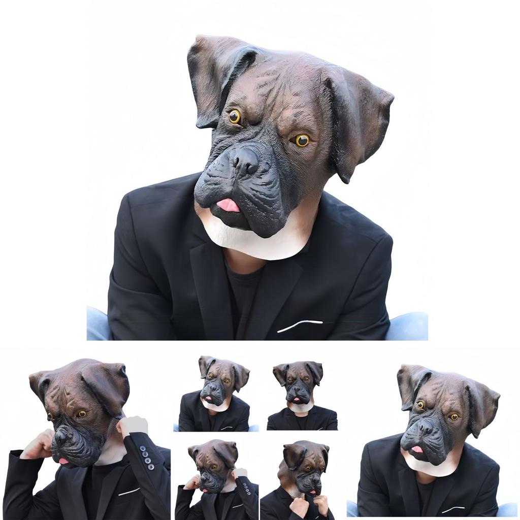 Shih Tzu Dog Head Mask Latex Role Play Toy For Birthday And Holiday Parties